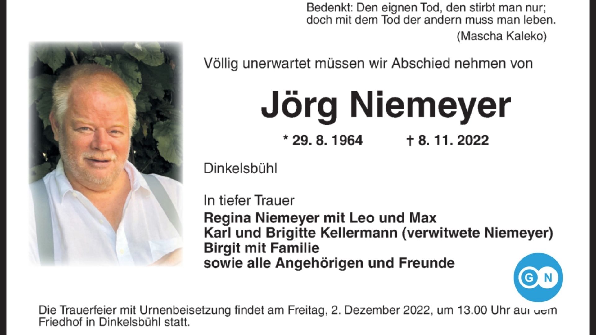 Niemeyer Gedenkseiten